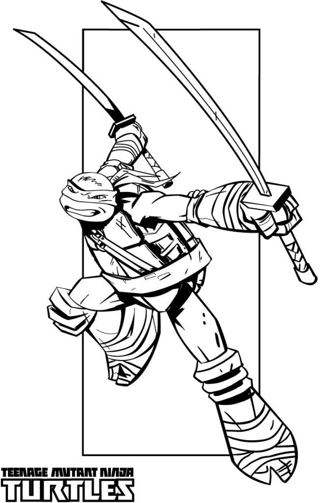 Plansa de colorat cu Testoasele ninja 47 76